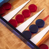 Acrylic Backgammon Set Playing Pieces & Leather Dice Cups