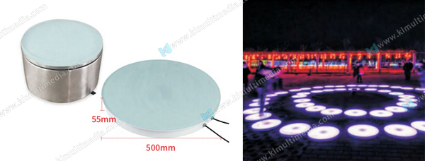 مصباح بلاط الأرضية المستديرة