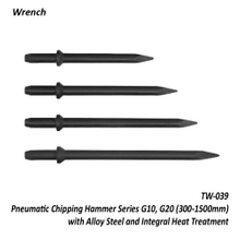 TW-039 Pneumatic Chipping Hammer Series G10, G20 (300-1500mm) with Alloy Steel and Integral Heat Treatment