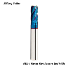 GEK-4 Flutes Flat Square End Mills