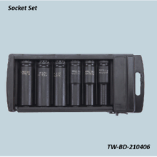 TW-BD-210406 1/2" Dr. 6pcs Air Impact Sockets(Material: CR-MO) 78mm