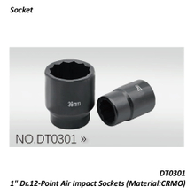 DT0301 1" Dr.12-Point Air Impact Sockets (Material:CRMO)