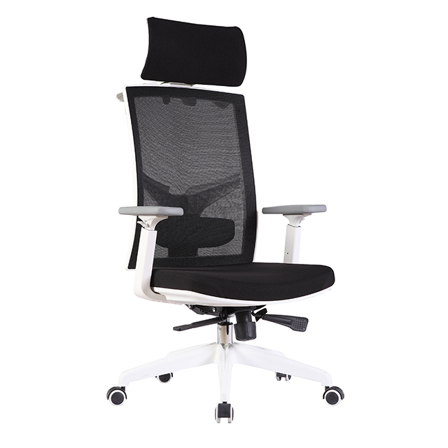 KB-8922AY Mesh High Back Office Chair Computer Desk Task Executive White plastic back with Headrest Ergonomic
