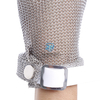 Rubber Strap Five Finger Ring Mesh Stainless Steel Chainmail Gloves 