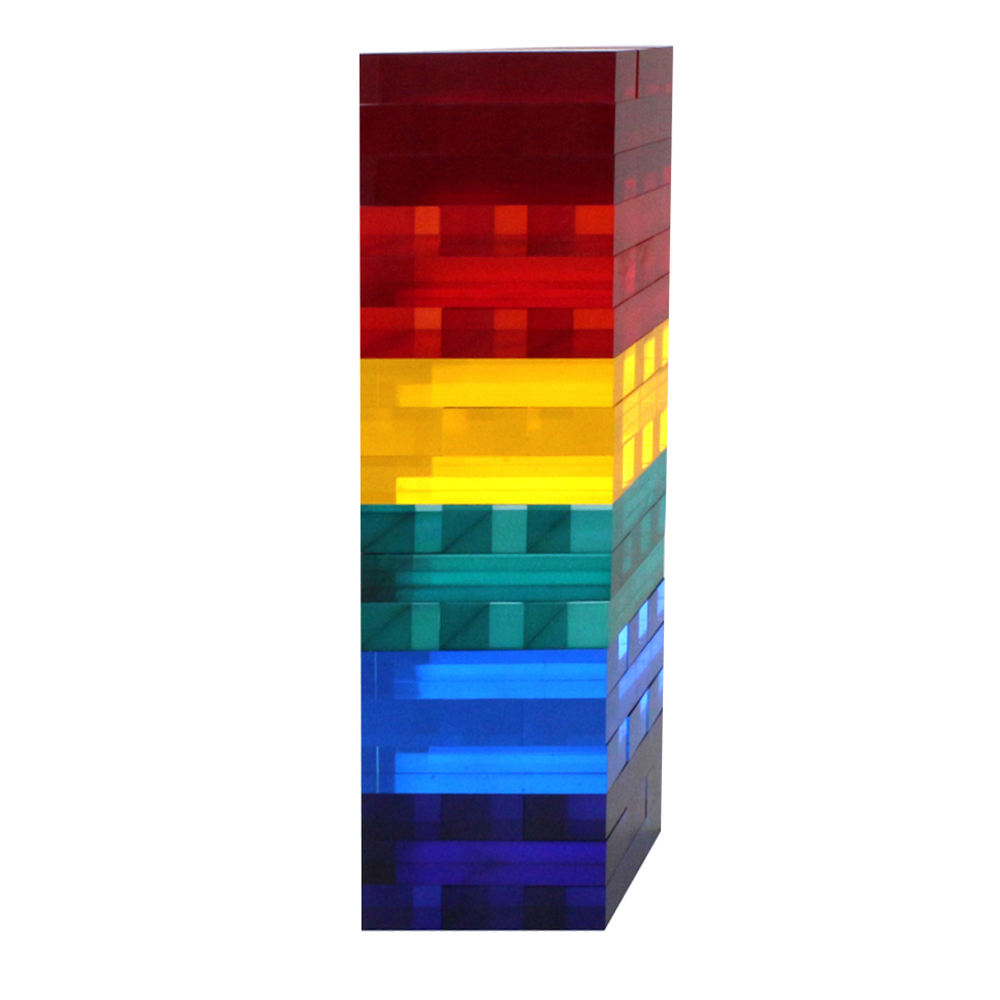 54PCS Acrylic Tumbling Tower Luxe Muliti Color Acrylic Stacking Tower Puzzle Game With Box