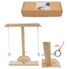 Ring Toss with Shot Ladder Fun Hook And Ring Game Handmade Wooden Interactive Game for Home And Party