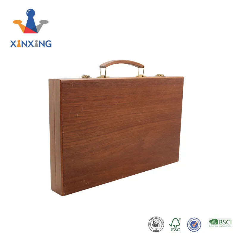 2023 Best selling natural color pine wood educational travel backgammon set