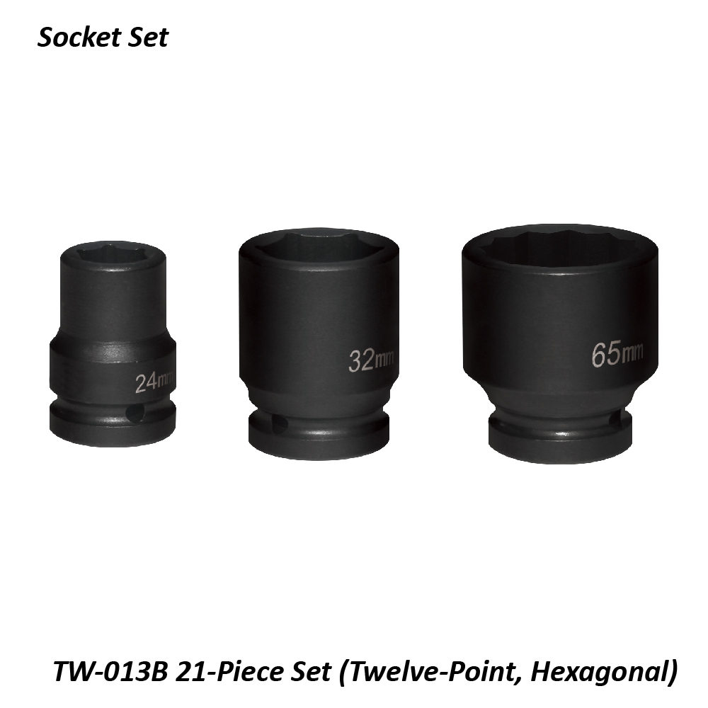 TW-013B 21-Piece Set (Twelve-Point, Hexagonal)
