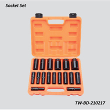 TW-BD-210217 1/2" Dr. 17pcs Air Impact Sockets(Material: CR-MO) 78+38mmmm