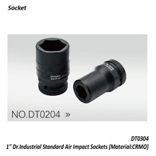 DT0304 1" Dr.Industrial Standard Air Impact Sockets (Material:CRMO)