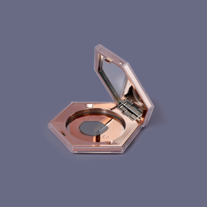 Compact Manufacturer Cosmetic Packaging Hexagonal Highlight Box DIY Rose Gold Empty Blush Powder Case