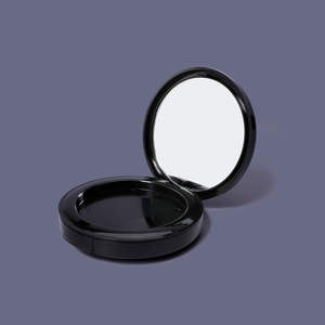 OEM ODM Logo Special Design Cosmetic Two Layers Custom Logo Plastic Empty Round Blush Compact Powder Case with Mirror
