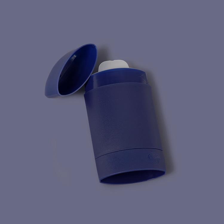 Oval Shape Plastic Gel Vazio Deodorant Stick Container Black Cosmetic Deodorant Tube Stick Containers