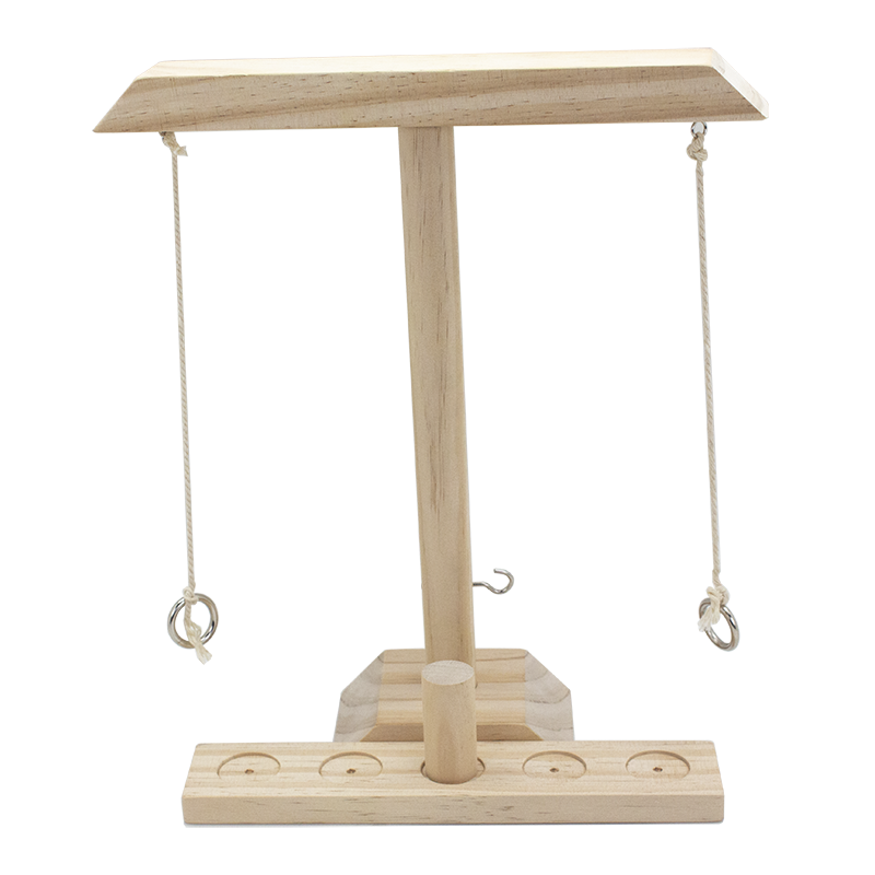 Ring Toss with Shot Ladder Fun Hook And Ring Game Handmade Wooden Interactive Game for Home And Party