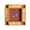 13.4Inches Shut The Box Game for 4 Players Family Dice Game with 10 Numbers Box Nautical Themed Large Wooden Game Board.