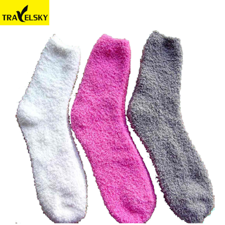 13470 Travelsky Customizable Color Winter Warm And Comfortable Travel Cotton Socks