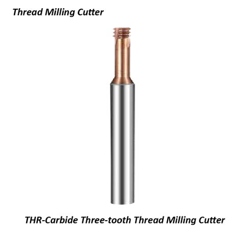 THR-Carbide Three-tooth Thread Milling Cutter