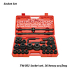 TW-002 Socket set, 26 heavy pcs/bag