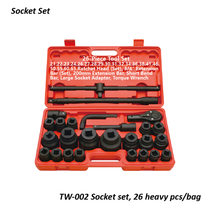 TW-002 Socket set, 26 heavy pcs/bag