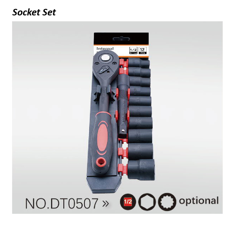 DT0507 1/2" Dr.12PCS Manual Sockets Wretch Set