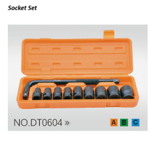 DT0604 1/2" Dr.10PCS Air Sockets Wretch Set