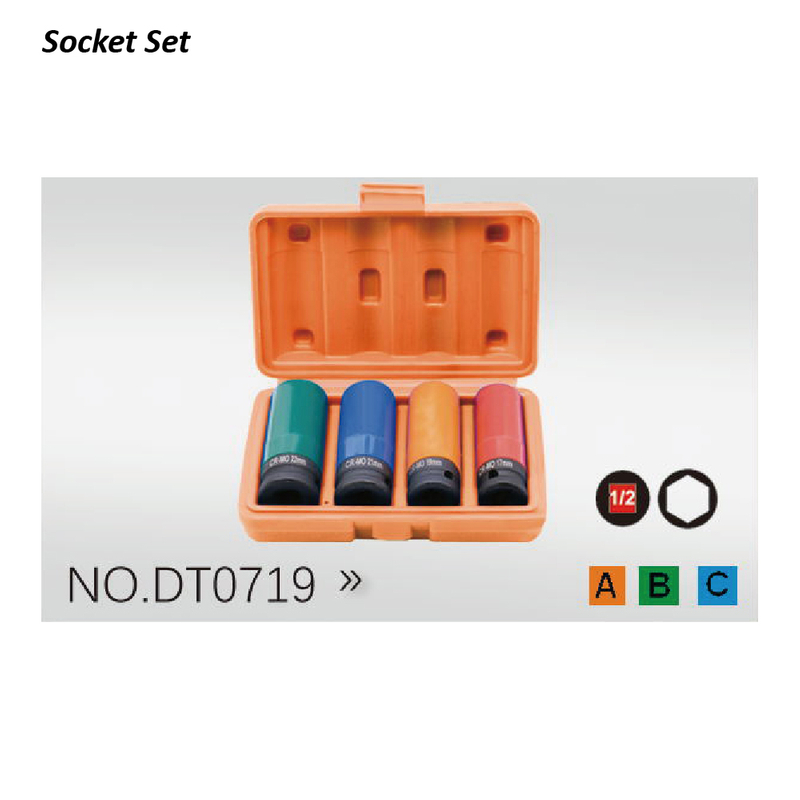 DT0719 1/2" Dr.4PCS TH - with Plastic