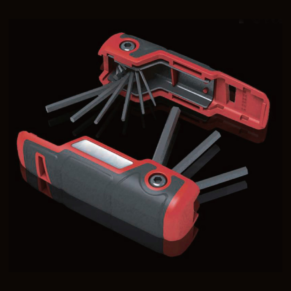 Folding-type hex key set