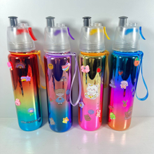 THVALUE Color Eletroplating Mist Spray Sport Water Bottle 1000ml Mist Drinking Water Bottle 