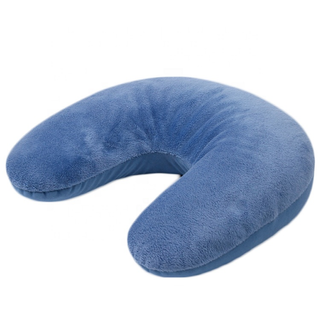 Microbead Pillow Customized Logo Particle Microbeads U Shaped Neck Support Travel Pillow