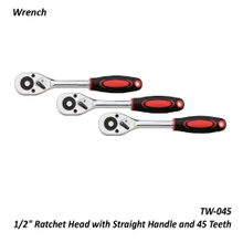 TW-045 1/2" Ratchet Head with Straight Handle and 45 Teeth