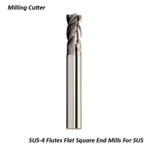 SUS-4 Flutes Flat Square End Mills For SUS