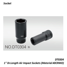 DT0304 1" Dr.Length Air Impact Sockets (Material:40CRMO)