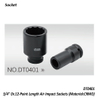 DT0401 3/4" Dr.12-Point Length Air Impact Sockets (Material:CRMO)