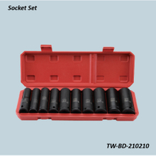 TW-BD-210210 1/2" Dr. 10pcs Air Impact Sockets(Material: CR-MO) 78mm