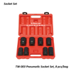TW-003 Pneumatic Socket Set, 8 pcs/bag