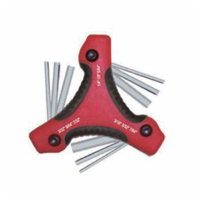 Folding-type hex key set