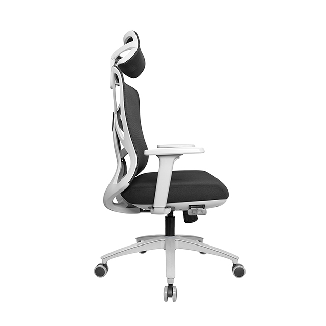 KB-8962AS-GR-016L New Design itting the Waist Office grey frame Mesh Chair with Headrest