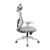KB-8961AS-GR New Design itting the Waist Office grey frame Mesh Chair with Headrest