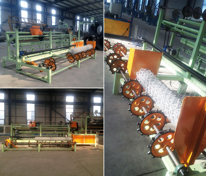 Double spiral fully automatic chain link wire fence making machine