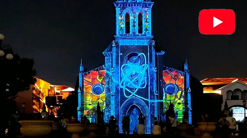 Outdoor Church Gets Epic Light Show