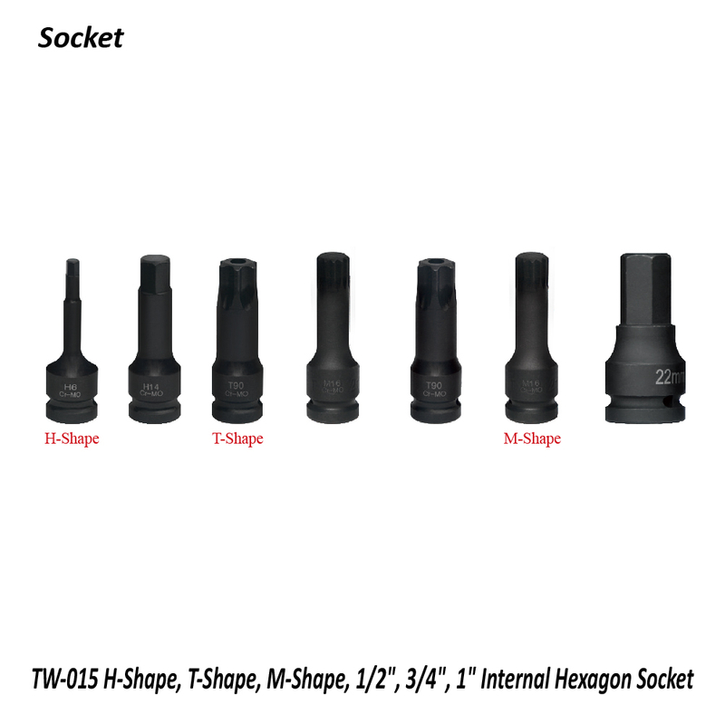 TW-015 H-Shape, T-Shape, M-Shape, 1/2", 3/4", 1" Internal Hexagon Socket