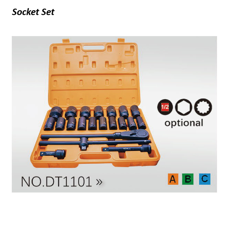 DT1101 3/4" Dr.21PCS Length Air Impact Sockets