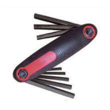 Folding-type hex key set