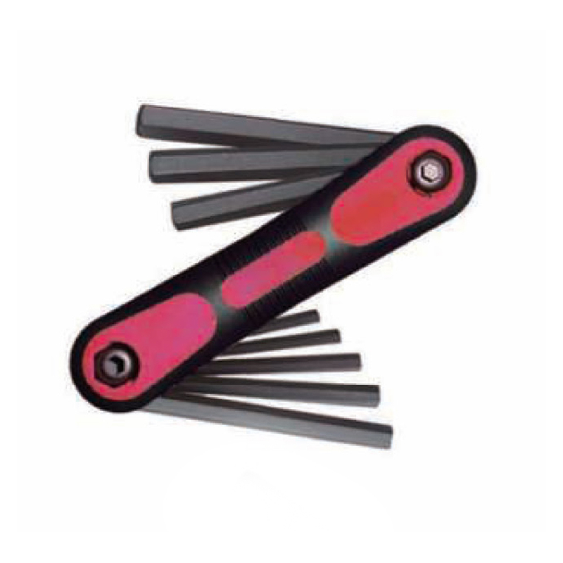 Folding-type hex key set