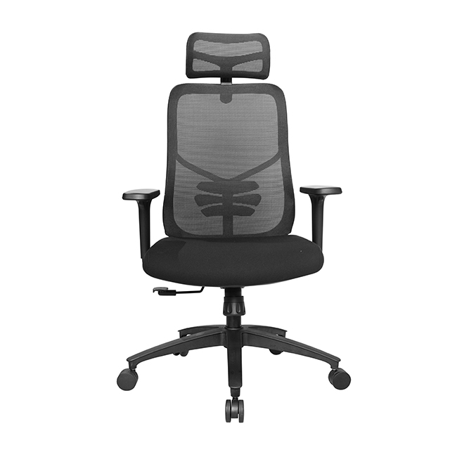 KB-8961AS-BK New Design fitting waist office mesh chair with headrest