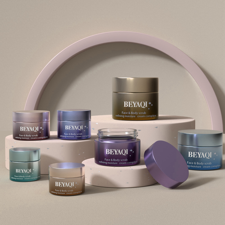 Novo design de embalagens cosméticas vazias 20g 75g Frascos de vidro para cosméticos Recipientes para cosméticos Frascos de vidro para cosméticos