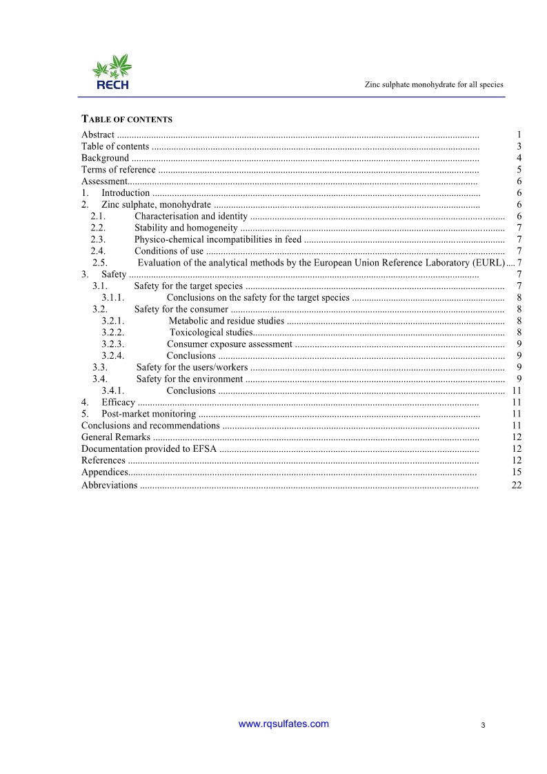The safety and efficacy of zinc sulphate 3