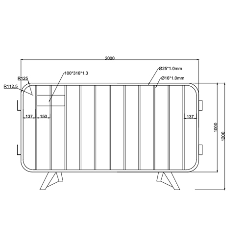 Removable road barrier fence