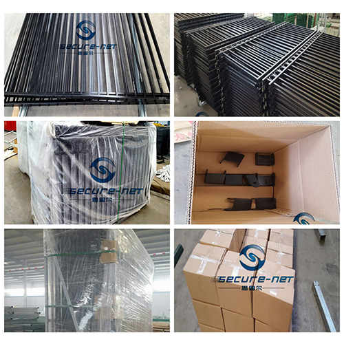 Flat top steel fencing packing