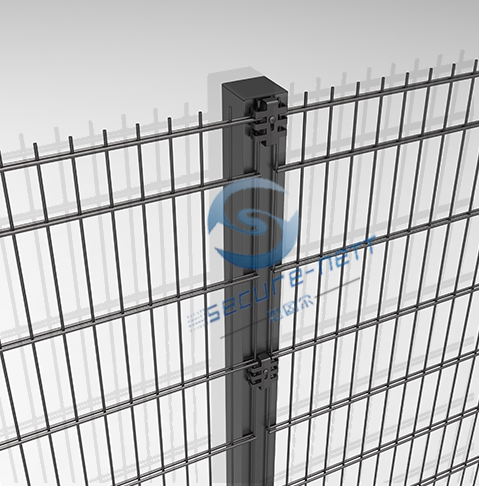 galvanized double horizontal wire mesh fence panel